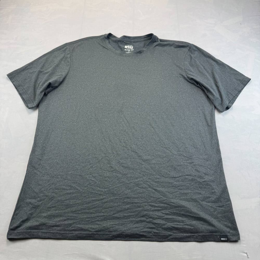 REI Co-op T-Shirt Mens XL Tall Gray Heathered Short Sleeve Crew Neck Pullover